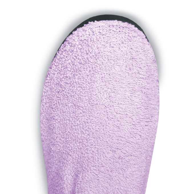 Women's Soft Shoe Sock Slipper with Light Outsole, Lilac, large