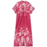 Trapunto Trim Caftan, Boysenberry Floral, large