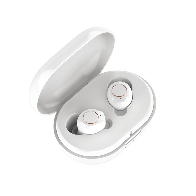Bilateral Hearing Aids with Charging Case, White, large