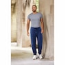 Men's Crewneck Sweatshirt & Fleece Jogger, Navy, large