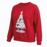 Flip Sequin Christmas Tree Crewneck Sweatshirt with Reversible Sequins, Red, large