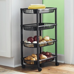4-Tier Rolling Cart, , large