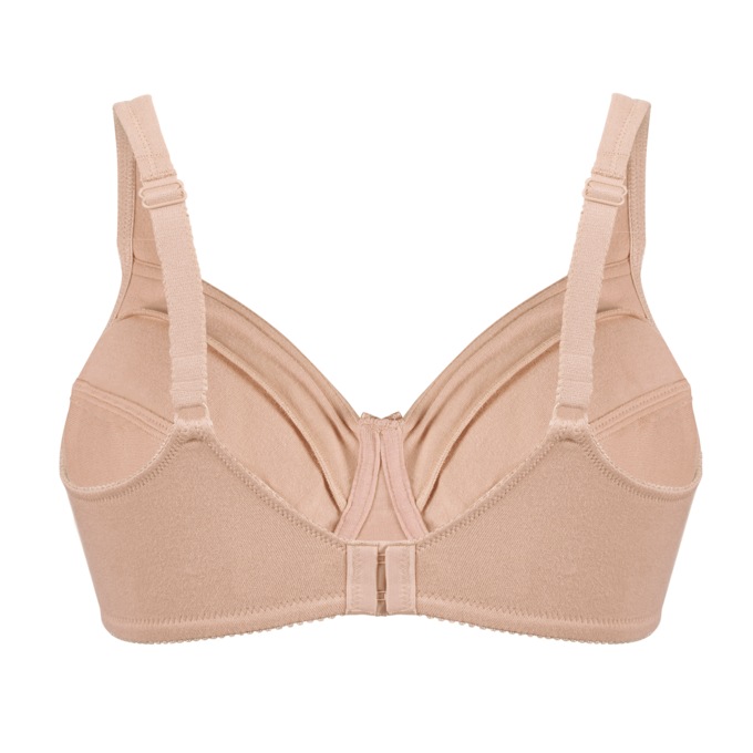 Bestform&reg; Wireless Cotton Bra, Beige, large