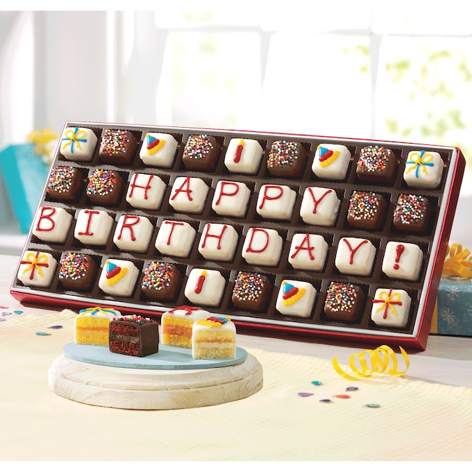 Happy Birthday Mini Petits Fours, , large