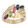 Marquis Magic Family Name and Birthstone Ring, Silvertone, large