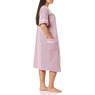 Duster With Embroidered Yoke, Boysenberry Stripe, large