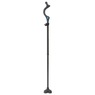 Medline Folding Aluminum Posture Cane with Self-Standing Base, Black, large