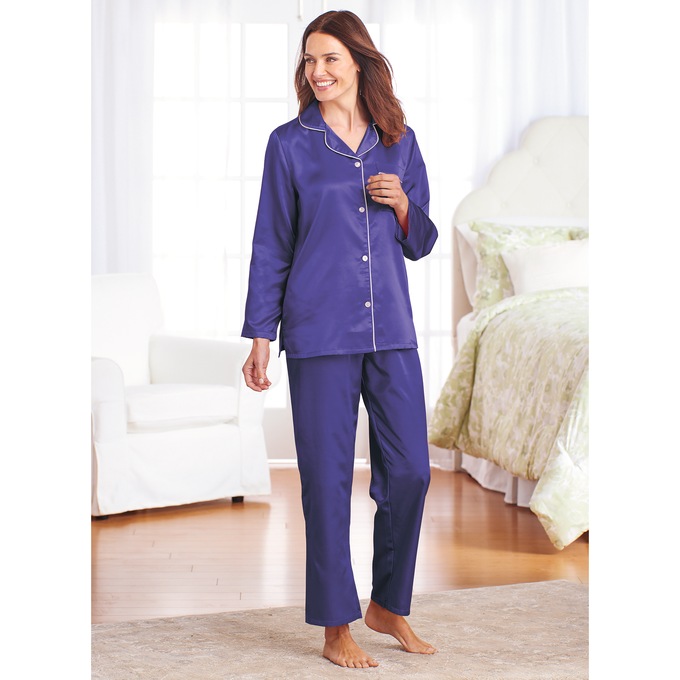 Satin Pajamas, Violet, large