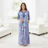 Cora Print Knit Robe, , large