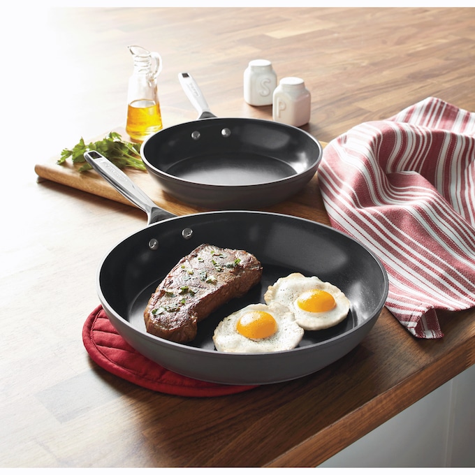 Gotham Steel Hard Anodized 2-Piece Fry Pan Set, , large