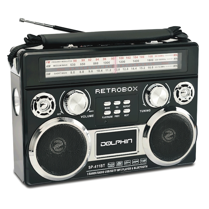 Rechargeable Bluetooth Radio, Black, large