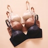 3-Pack Shine & Concealed Women's Lightly-Padded Glossy Wire-free Bras, , large