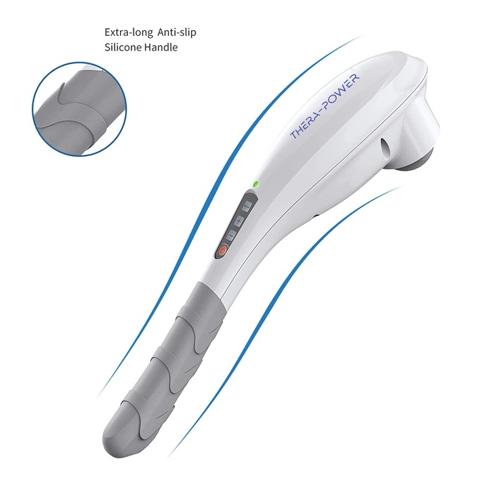 Cordless Rechargeable Handheld Massager with Attachments, , large