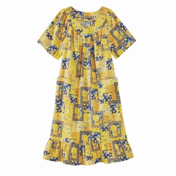 Sundress with Flounce, Maize Patchwork, large