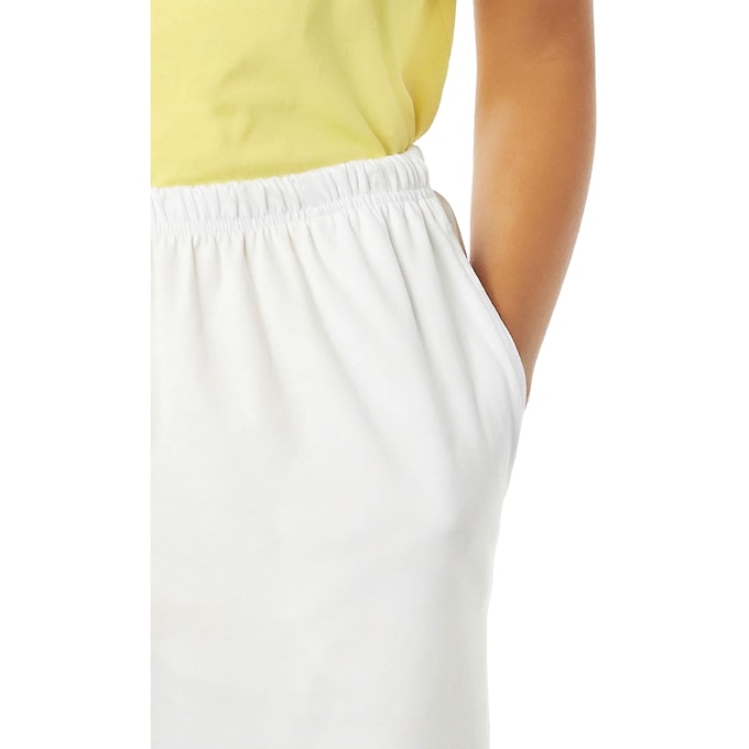 Knit Short - Solid and Print, White, large