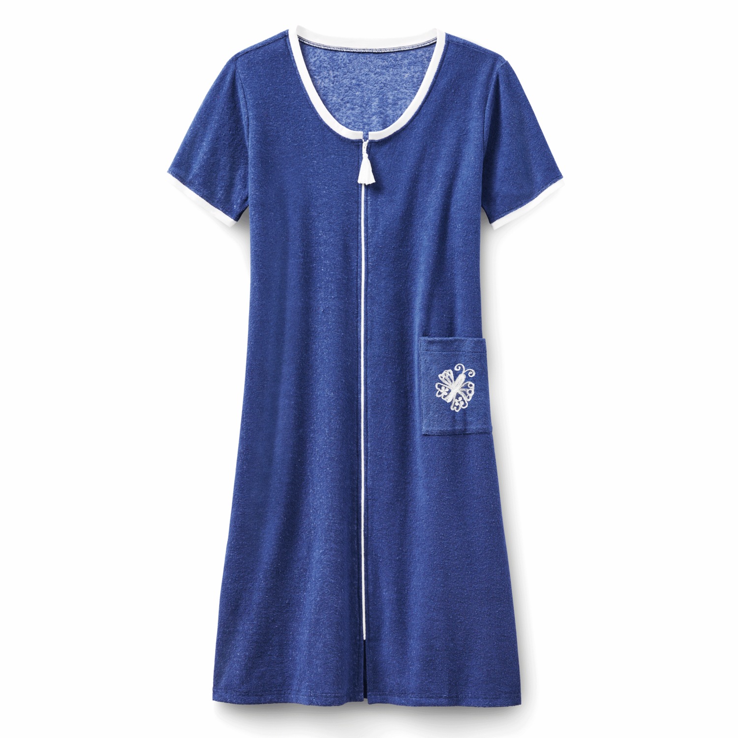 princess polly baby blue dress Dark Denim Zip Up Mini Dress main image 1