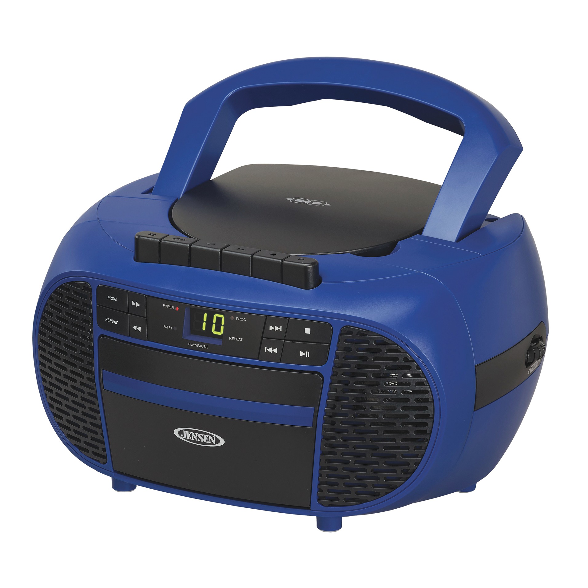 Jensen Stereo For CD, Cassette and AM/FM Radio, Blue, large