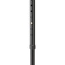 Medline Folding Aluminum Posture Cane with Self-Standing Base, Black, large