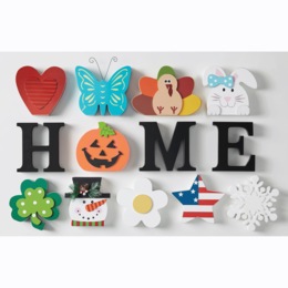 13-Piece Interchangeable Home Sign, , large