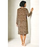 Luxe Velour Leopard Animal-Print Nightgown for Women with V-Neck, , large