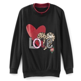 Novelty Embroidered Sweatshirt, , large