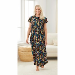 Knit Gown With Embroidery, , large