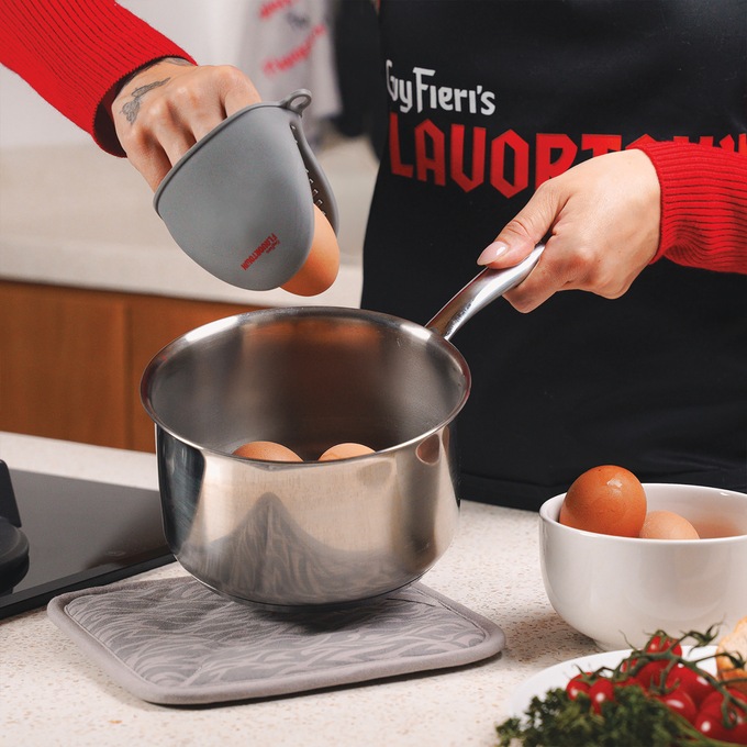 Guy Fieri Flavortown 10-Piece Stainless Steel Cookware Set, , large