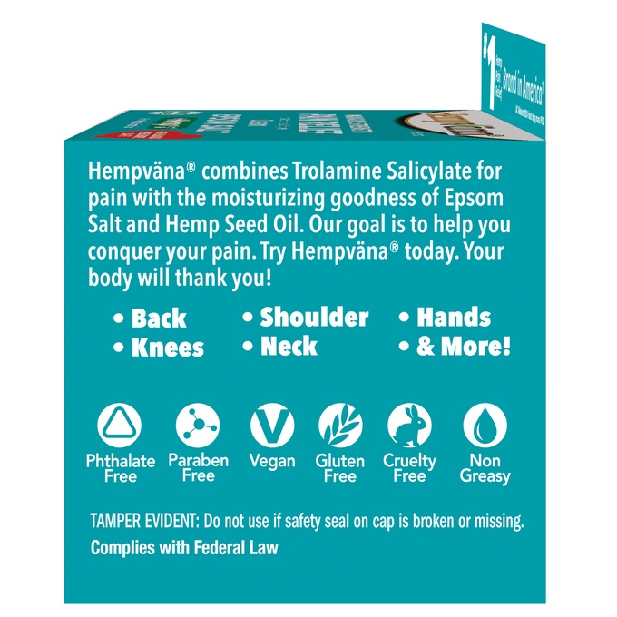 Hempvana Epsom Salt Pain Relief Cream, White, large