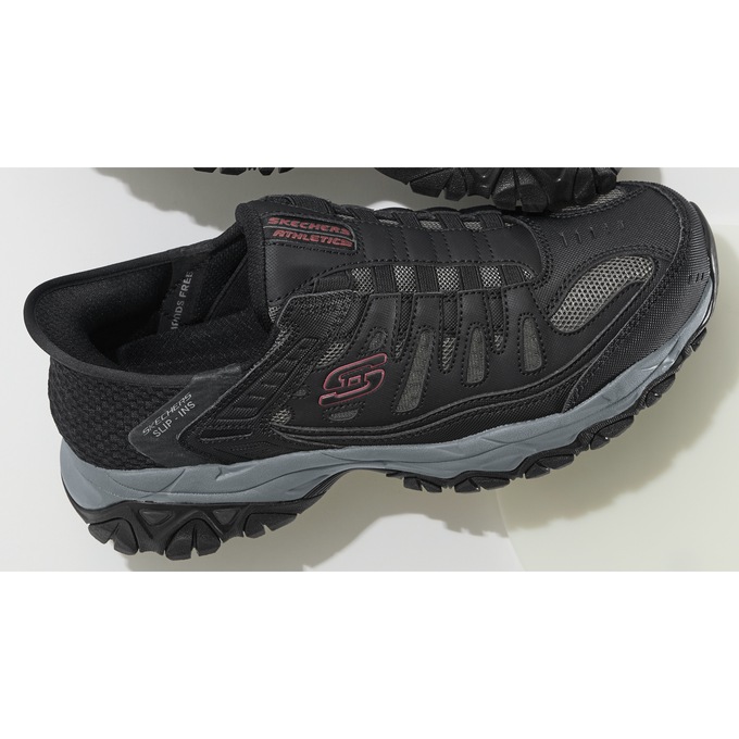 Skechers Men's Arch Fit Slip-Ins After Burn M. Fit Sneaker, Black Charcoal, large