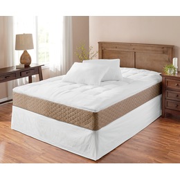 Gusset Fiber Bed Topper and Pillow Set, , large