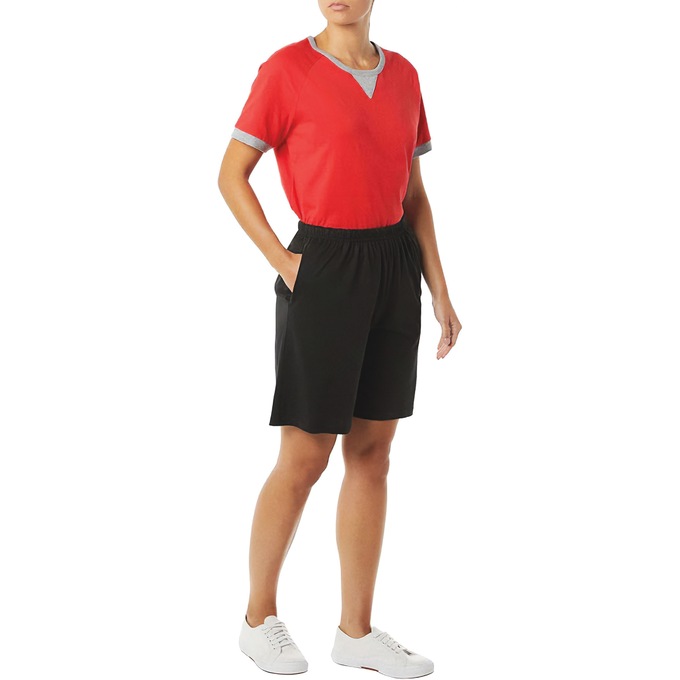 Knit Shorts - Solid and Print, Black, large
