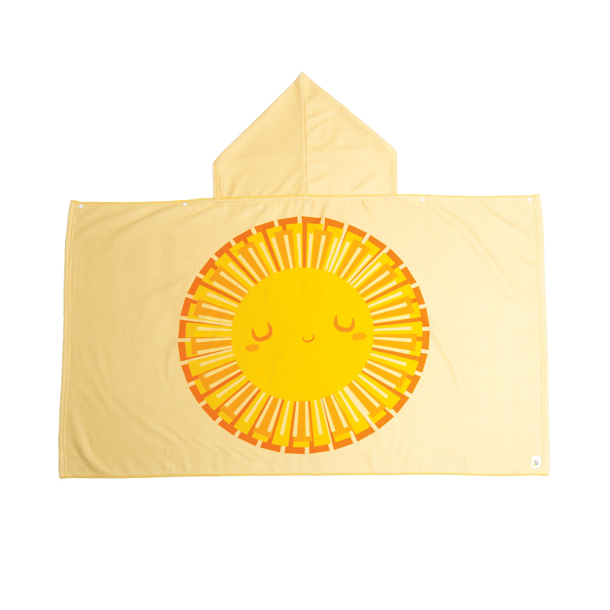 Hooded Kids Towel, Yellow, large