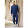 Men's Crewneck Sweatshirt & Fleece Jogger, Navy, large