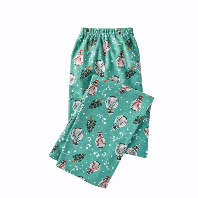 Cozee Corner&reg; Women's Flannel Pajamas, Penguin, large
