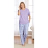 Solid/Plaid PJ Set, , large
