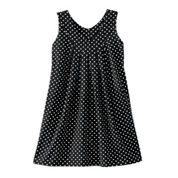 V-Neck Tunic Tank - Print, Black White Dot, large