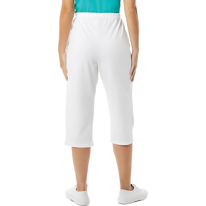 Knit Capri, White, large