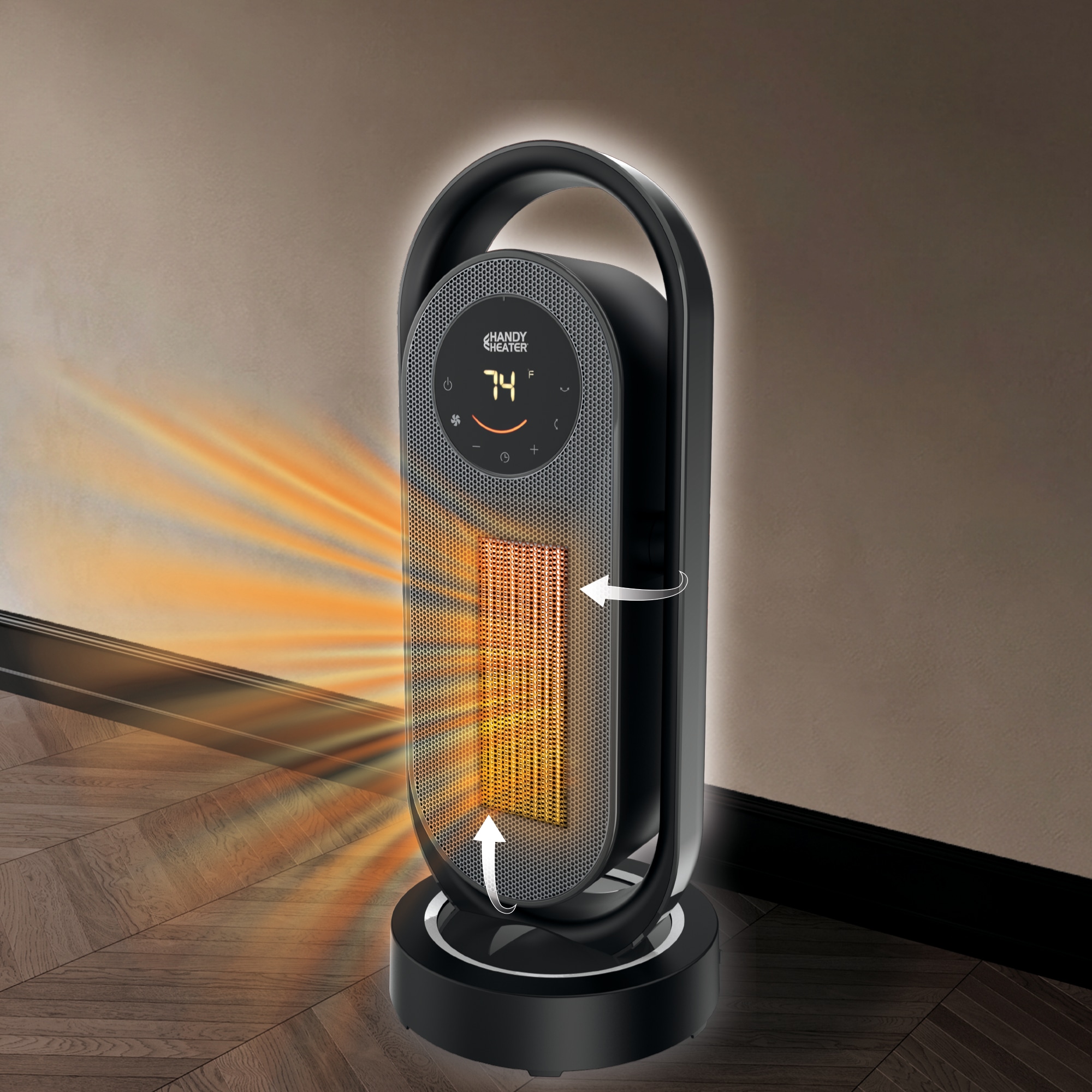 Handy Heater 3D Heat Tower, Black, large