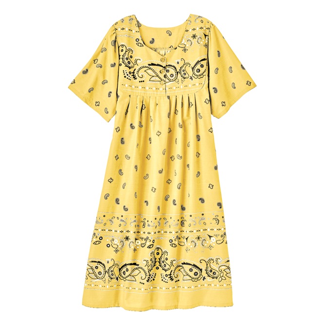 Border Print Patio Dress, , large