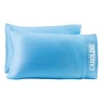 Satin Pillowcase Set, Blue, large