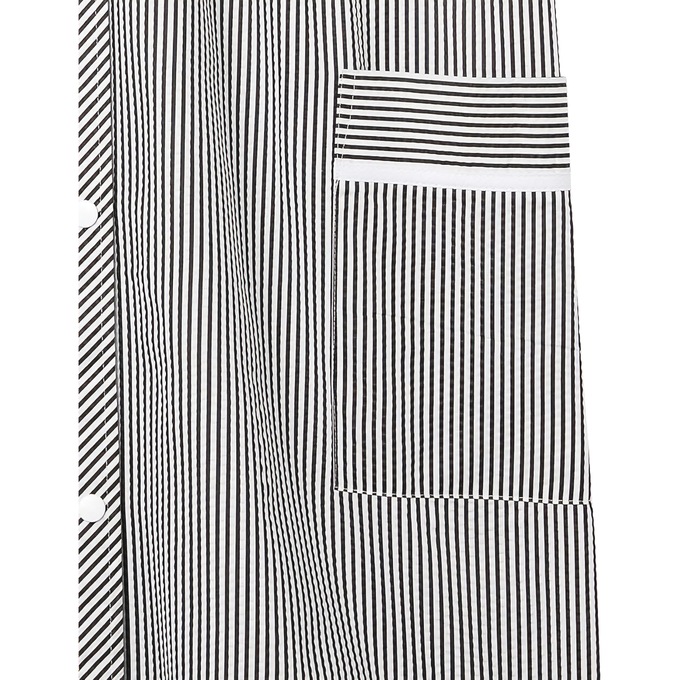 Duster With Embroidered Yoke, Black Stripe, large