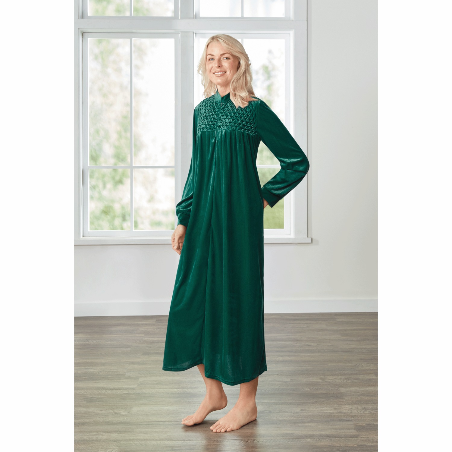 Zip Front Velour Robe | Dr. Leonard's