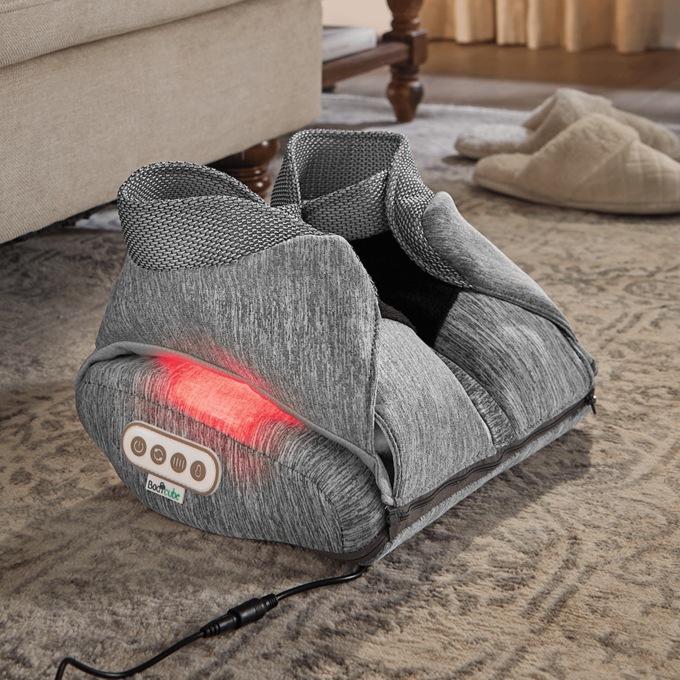 3D Heated Rejuvenator Foot Massager, Gray, large