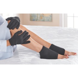 Gel Heel Sock &amp; Glove Set, , large