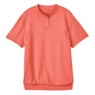 Banded Bottom Henley, Coral Splash, large