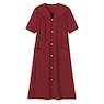 Short-Sleeve Snap-Front Duster with Pockets, , large