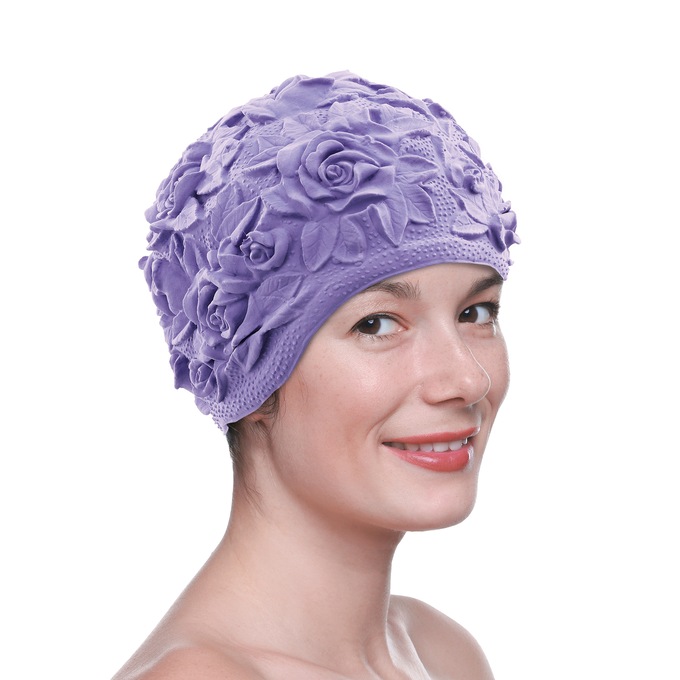 Floral Bath Cap, , large