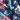 Ethel Knit Head Cover, Navy Floral, swatch