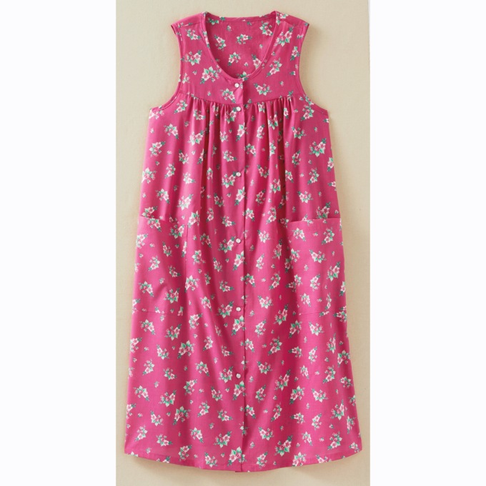 Sleeveless Woven Shift Dress, Pink Punch, large