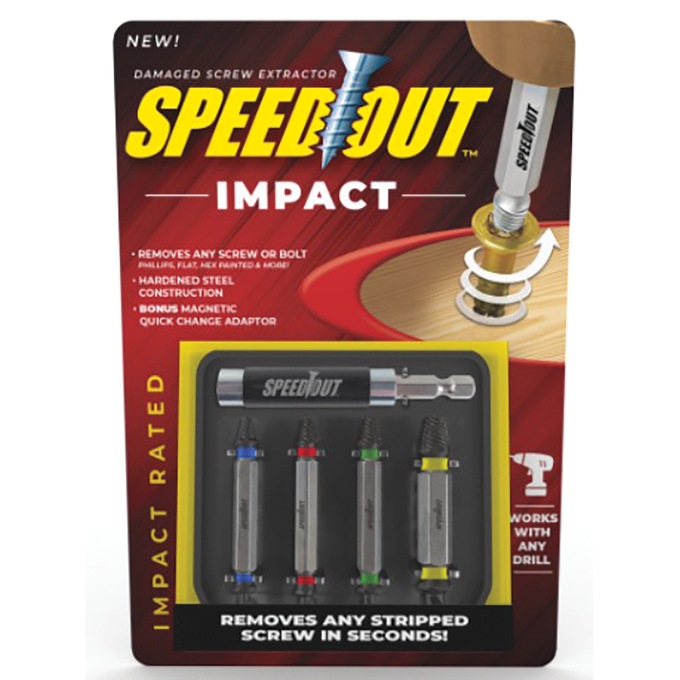 SpeedOut Impact Screw Extractor Set, Multi, large